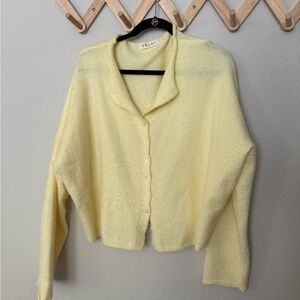 Solai the Label Free Falling Butter Yellow Cardigan